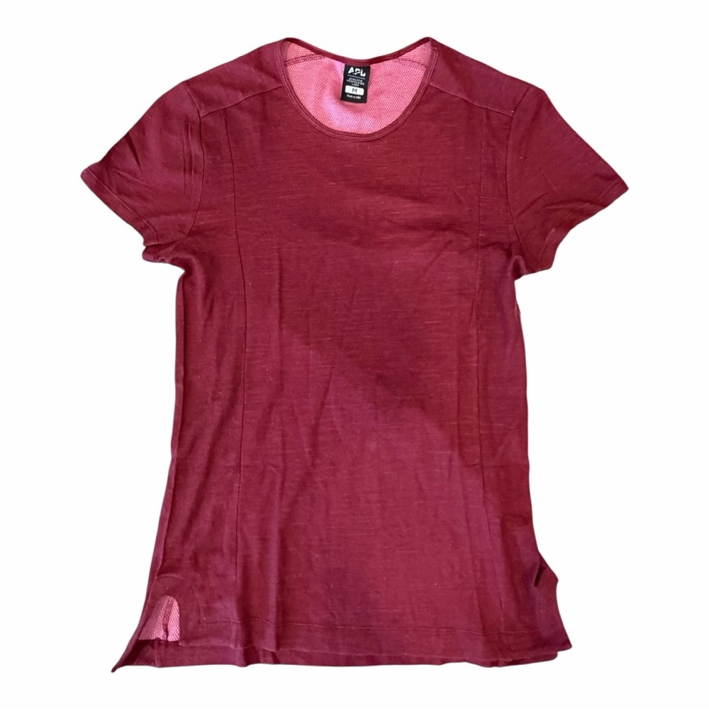 Athletic Propulsion Labs APL Men’s Perfect Wool Blended Tee Burgundy Medium